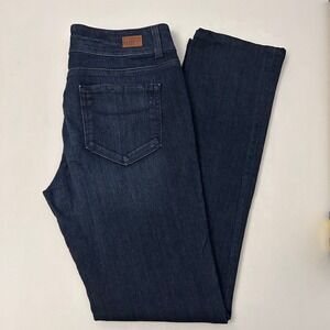 PAIGE Hidden Hills Straight Leg High Rise Jeans Dark Wash Womens Size 31 Stretch